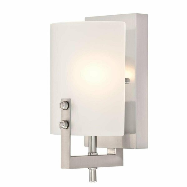 Brilliantbulb 1 Light Wall Fixture with Frosted Glass - Brushed Nickel BR2690124